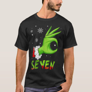 Seven Funny 6 7 Meme Santa Christmas Xmas Teacher  T-Shirt