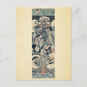 Seven gods of good fortune by Utagawa,Kuniyoshi Postcard
