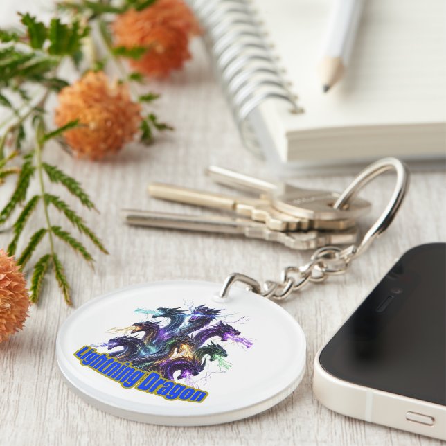 Seven-Headed Lightning Dragon Keychain (Front Right)
