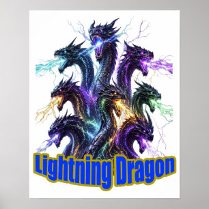 Seven-Headed Lightning Dragon Poster