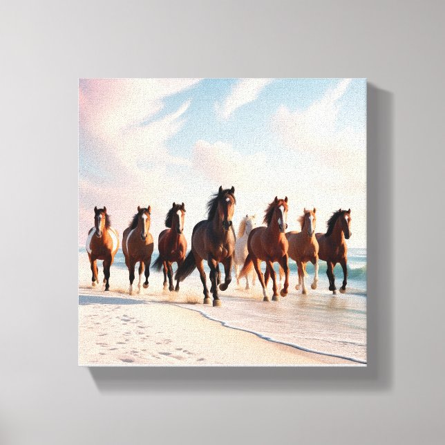 seven horse canvas print (Front)
