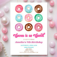 Seven Is So Sweet Doughnut 7th Birthday Party