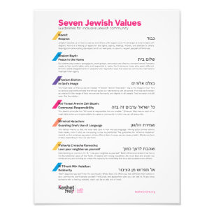 Seven Jewish Values Poster
