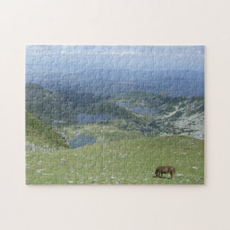 Seven Lakes Rila Mountain Wild Horse Bulgaria Jigsaw Puzzle