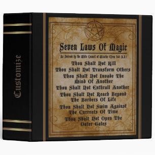 Seven Laws Of Magic Parchment Binder