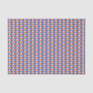 Seven Layer Retro Rainbow Gelatin Salad Dessert Tissue Paper