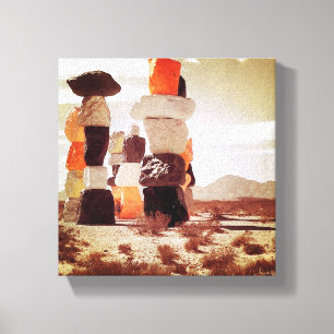 Seven Magic Mountains,  Jean Dry Lake, Nevada Canvas Print