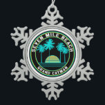 Seven Mile Beach Grand Cayman Island Snowflake Pewter Christmas Ornament<br><div class="desc">Seven Mile Beach Grand Cayman Island</div>