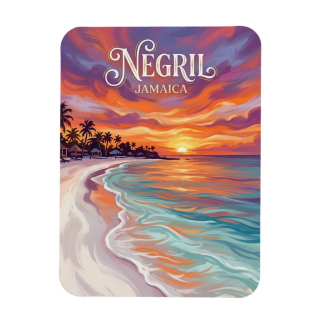 Seven Mile Beach Jamaica Magnet (Vertical)