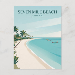 Seven Mile Beach Jamaica Postcard