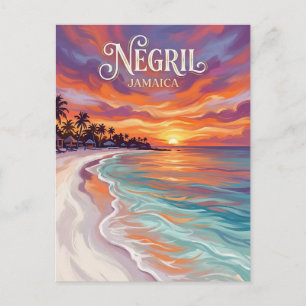 Seven Mile Beach Jamaica Postcard