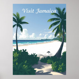 Seven Mile Beach, Negril, Jamaica  Travel Poster