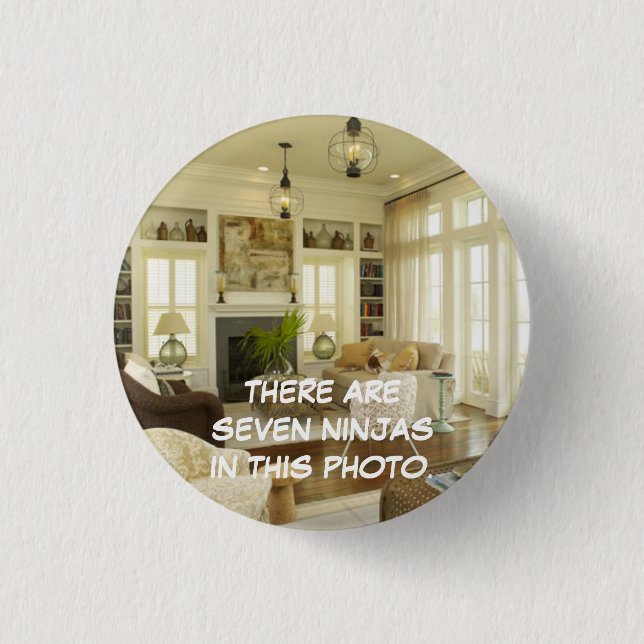Seven Ninjas... 1 Inch Round Button (Front)
