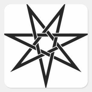 Seven Pointed Star Square Sticker