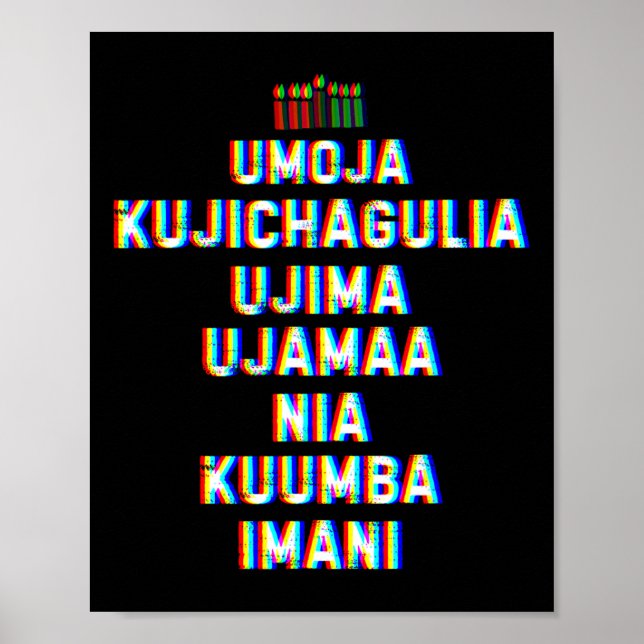 Seven Principles Of Kwanzaa Happy Kwanzaa 10  Poster (Front)