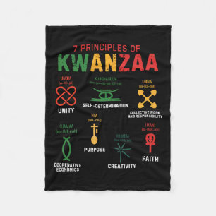 Seven Principles Of Kwanzaa Happy Kwanzaa 3 Fleece Blanket