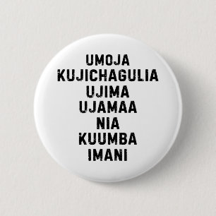 Seven Principles Of Kwanzaa Happy Kwanzaa 5 2 Inch Round Button