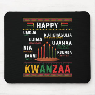 Seven Principles Of Kwanzaa Happy Kwanzaa 6  Mouse Pad