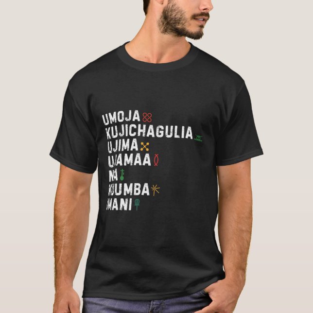 Seven Principles Of Kwanzaa Happy Kwanzaa 8  T-Shirt (Front)