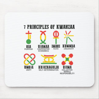 Seven Principles Of Kwanzaa Proud African American Mouse Pad