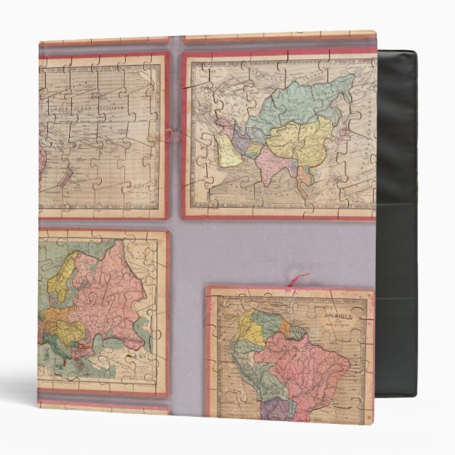 Seven Puzzle Maps of the World Binder (Front/Inside)