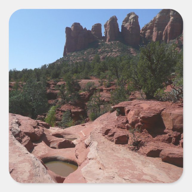 Seven Sacred Pools in Sedona Arizona Square Sticker (Front)