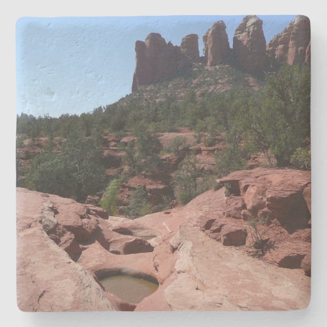 Seven Sacred Pools in Sedona Arizona Stone Coaster (Front)