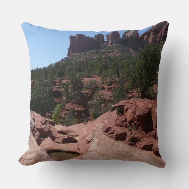 Seven Sacred Pools in Sedona Arizona Throw Pillow (Front)