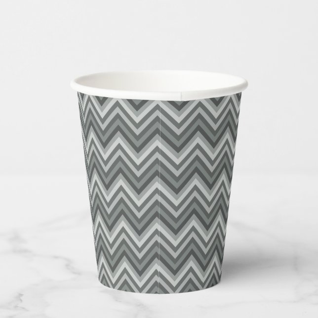 Seven Shades of Grey Zig Zag Paper Cups (Right)