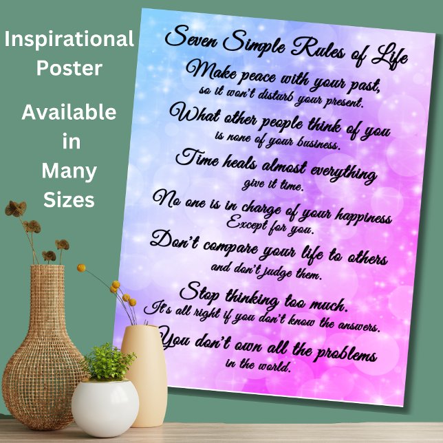 Seven Simple Rules for Life - can change sizes - Poster (Creator Uploaded)