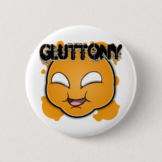 Seven Sins Faces - Gluttony 2 Inch Round Button