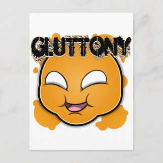 Seven Sins Faces - Gluttony Postcard