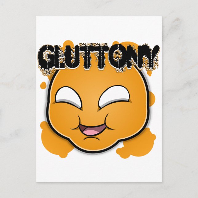 Seven Sins Faces - Gluttony Postcard (Front)