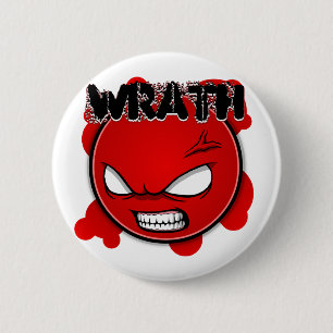 Seven Sins Faces - Wrath 2 Inch Round Button