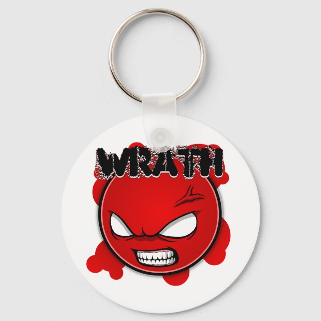 Seven Sins Faces - Wrath Keychain (Front)
