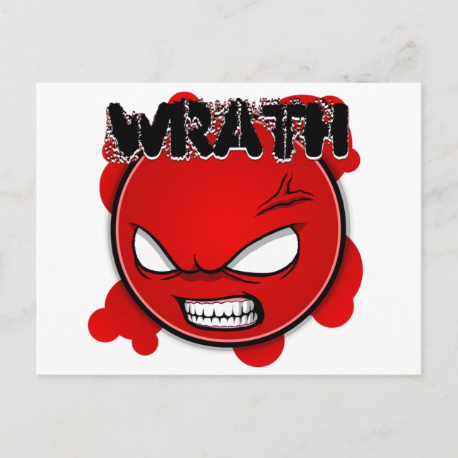 Seven Sins Faces - Wrath Postcard (Front)