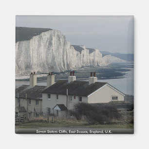 Seven Sisters Cliffs, East Sussex, England, U.K. Magnet