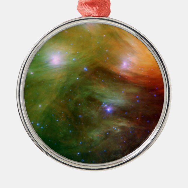 Seven Sisters Pleiades Stars Space Metal Ornament (Front)