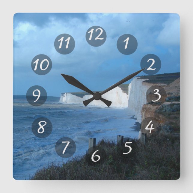 Seven Sisters Square Wall Clock (Front)