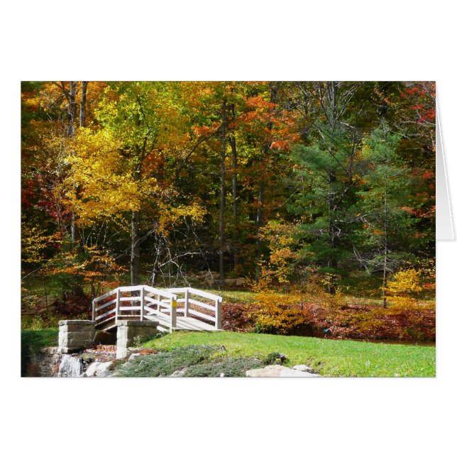 Seven Springs Fall Bridge I Autumn Landscape (Front Horizontal)