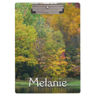 Seven Springs Fall Bridge II Autumn Landscape Clipboard
