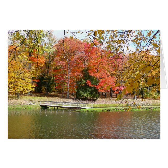 Seven Springs Fall Bridge III Autumn Landscape (Front Horizontal)