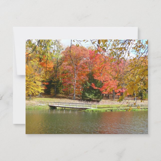 Seven Springs Fall Bridge III Autumn Landscape (Front)