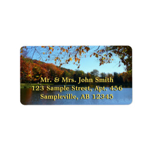 Seven Springs Fall Trees and Pond Label