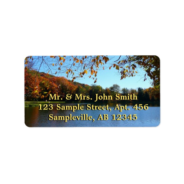 Seven Springs Fall Trees and Pond Label (Front)