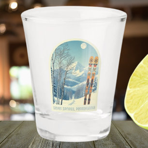 Seven Springs Pennsylvania ski holiday bar Shot Glass