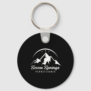 Seven Springs Pennsylvania Ski Resort Skiing Snowb Keychain