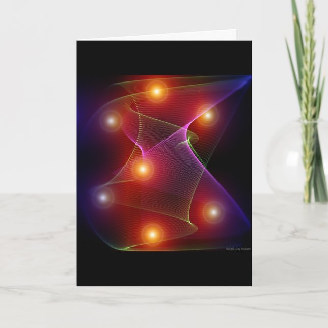 Seven Suns Digital Abstract Greeting Card (Front)
