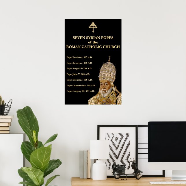Seven Syrian Popes of the Roman Catholic Church Poster (Home Office)