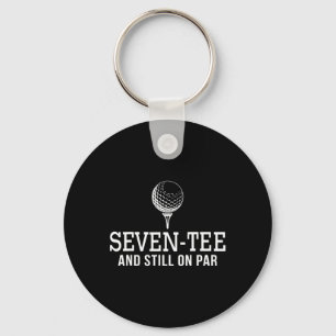 Seven Tee Golf Birthday 70th Birthday Women Mens 7 Keychain